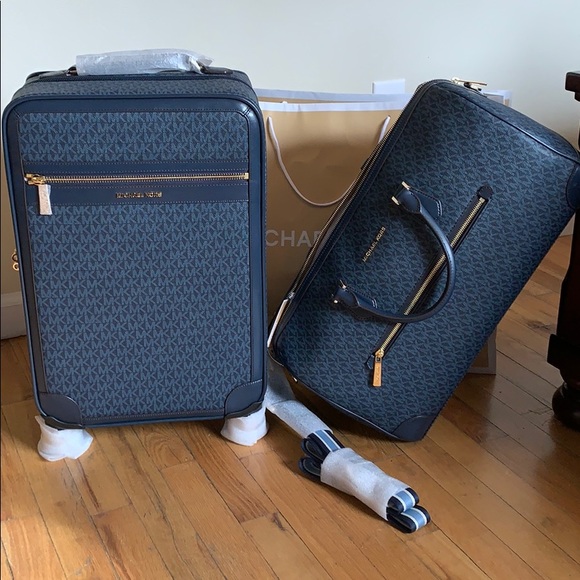 Michael Kors Carry On Luggage Trolley+Lg Duffle - Picture 6 of 8